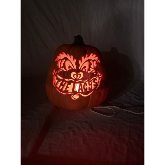 Vintage Halloween Caved Foam Pumpkin 1998 With Light/ The Lacys - Picture 10 of 16